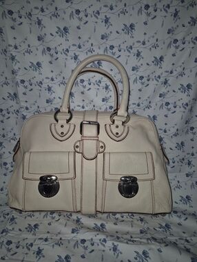 Marc Jacob Venetia Cream Leather Satchel Handbag